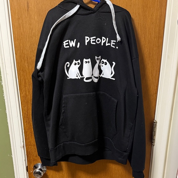 The Unbranded Brand Other - Black Hoodie With Cats On It